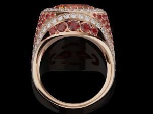 Gemstones ring 3D Print Model