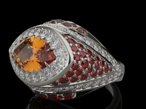 Gemstones ring 3D Print Model