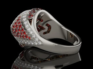 Gemstones ring 3D Print Model