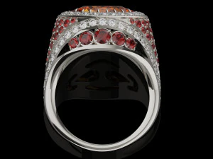 Gemstones ring 3D Print Model