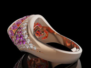 Gemstones ring 3D Print Model