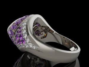 Gemstones ring 3D Print Model