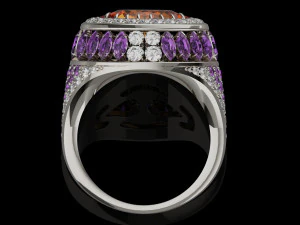 Gemstones ring 3D Print Model