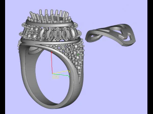 Gemstones ring 3D Print Model
