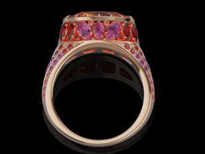 Gemstones ring 3D Print Model