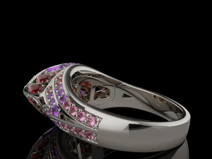Gemstones ring 3D Print Model