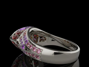 Gemstones ring 3D Print Model