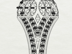 Gemstones ring 3D Print Model