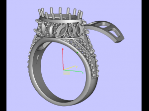 Gemstones ring 3D Print Model