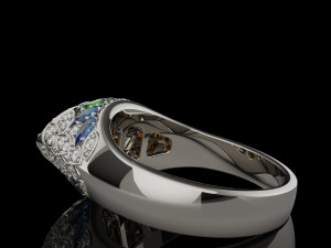 Gemstones ring 3D 打印模型