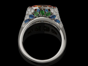 Gemstones ring 3D 打印模型