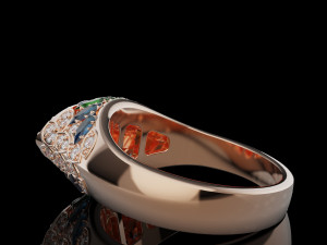 Gemstones ring 3D 打印模型