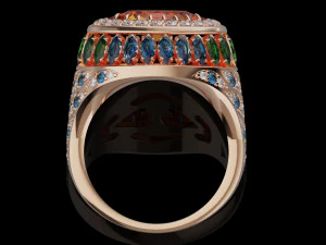 Gemstones ring 3D Print Model