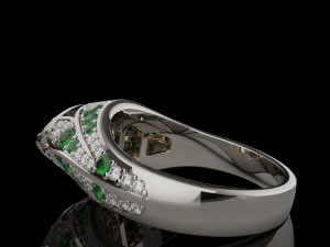 Gemstones ring 3D Print Model