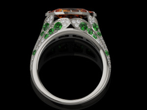 Gemstones ring 3D Print Model