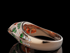 Gemstones ring 3D Print Model