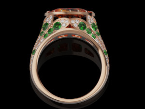 Gemstones ring 3D Print Model