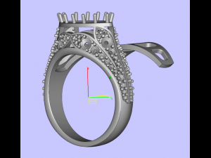Gemstones ring 3D Print Model