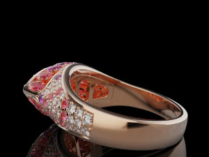Gemstones ring 3D Print Model