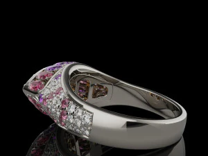 Gemstones ring 3D Print Model