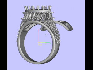 Gemstones ring 3D Print Model