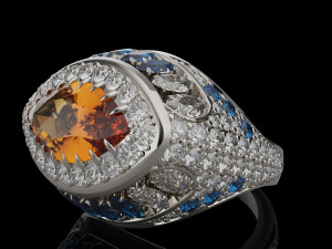 Gemstones ring 3D Print Model