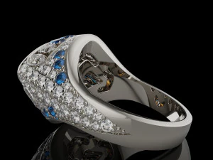 Gemstones ring 3D Print Model