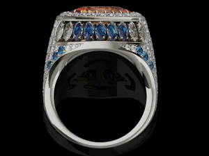 Gemstones ring 3D Print Model