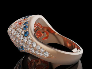 Gemstones ring 3D Print Model