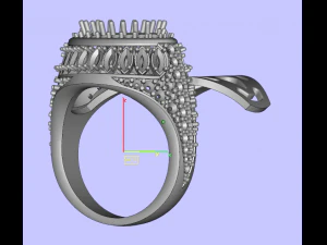 Gemstones ring 3D Print Model