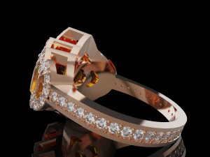 Gemstones ring 3D Print Model