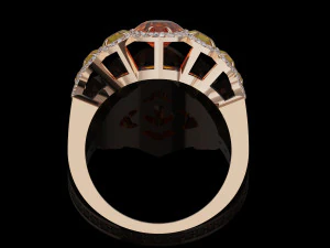 Gemstones ring 3D Print Model