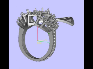 Gemstones ring 3D Print Model