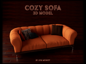 Cozy Sofa - 3Dモデル