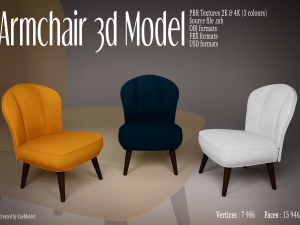 Armchair 01 3D Model