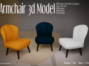 안락 의자 01 3D 모델