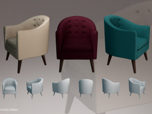 Armchair 02 3Dモデル