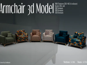 안락 의자 04 3D 모델