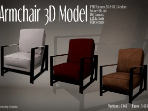 안락의자 05 3D 모델