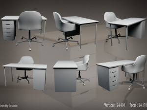Desk 01 Model 3D
