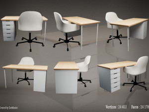 Desk 01 Model 3D