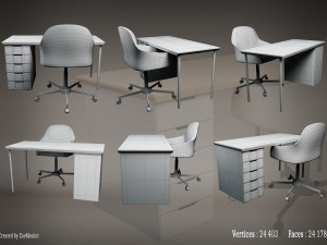 Desk 01 Model 3D