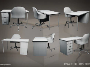 Desk 01 3D Model