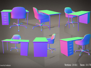Desk 01 Model 3D