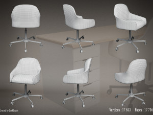 Desk 01 Model 3D