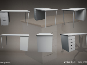 Desk 01 Model 3D