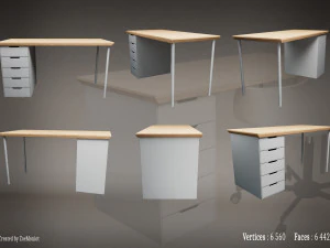 Desk 01 3D Model
