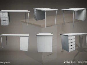 Desk 01 3D Model