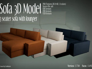 Sofa 01 Model 3D