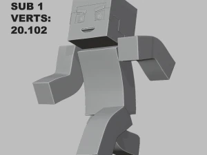 Minecraft Steve 3D Model